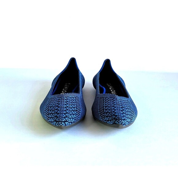 ROTHY'S The Point Lapis Python Blue Retired Print 8 38.5 Designer Knit Comfort - Picture 6 of 14